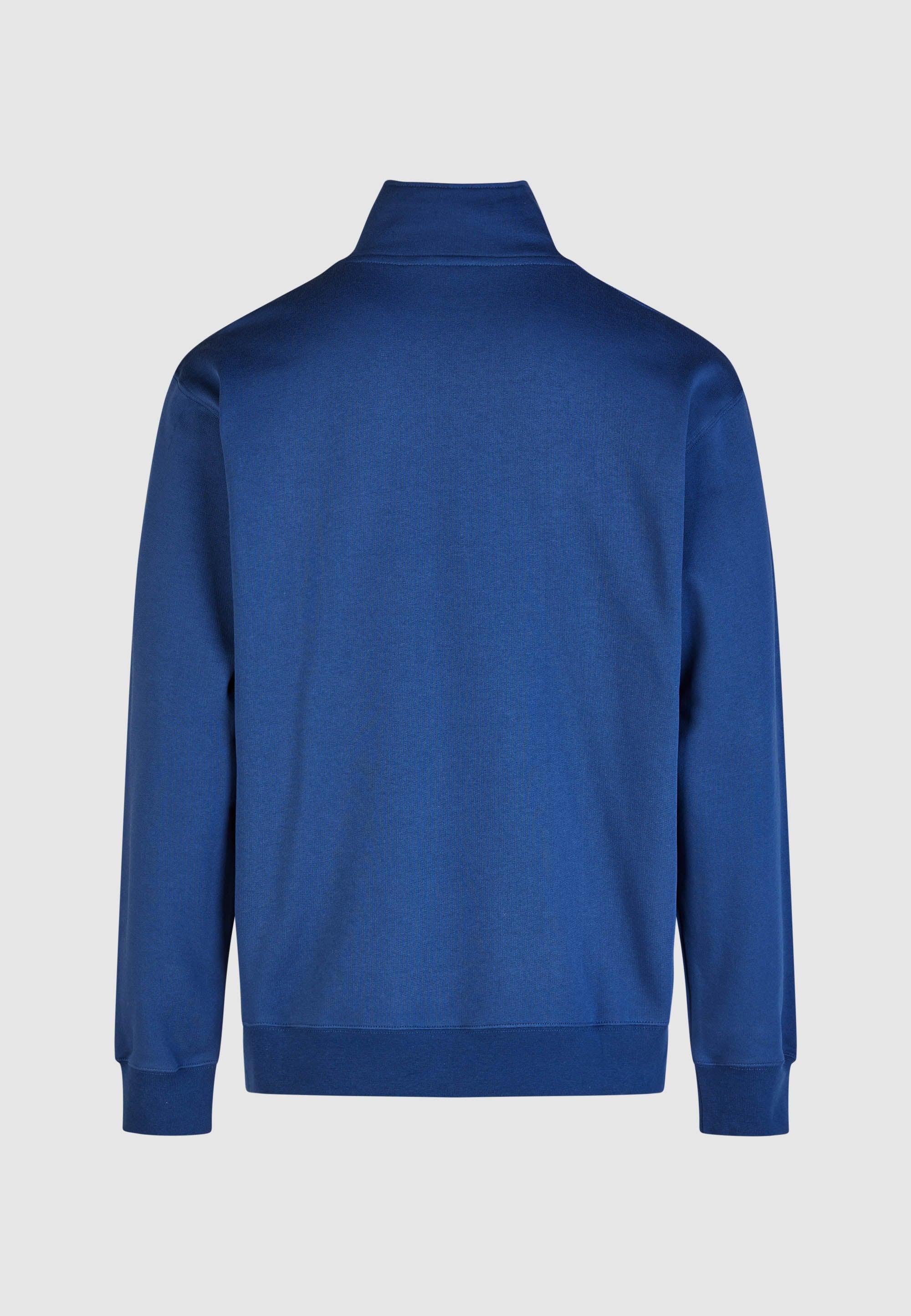 Cleptomanicx Estate Blue Ligull Classic Quarter Zip Pullover Herren blau 